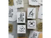 Pre-Order Lin Chia Ning Wooden Rubber Stamp Set - Tiny Signs