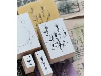 Pre-Order Lin Chia Ning Wooden Rubber Stamp Set - Wild Flower
