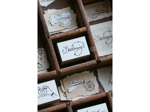 Lin Chia Ning Wooden Rubber Stamp - Stationery