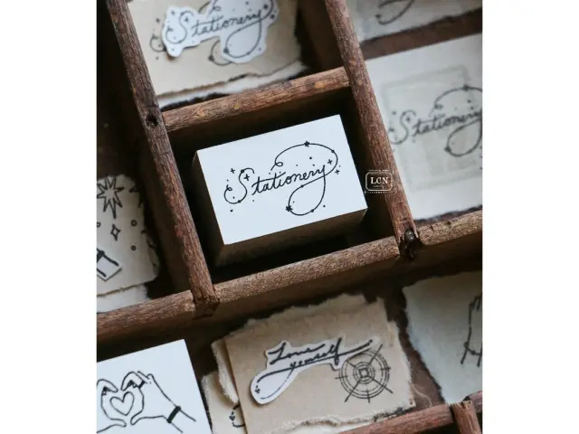 Pre-Order Lin Chia Ning Wooden Rubber Stamp - Stationery