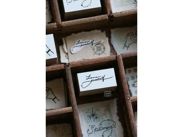 Lin Chia Ning Wooden Rubber Stamp - Love Yourself