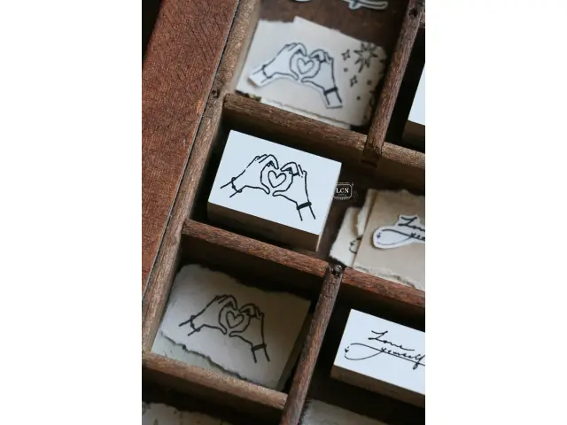 Lin Chia Ning Wooden Rubber Stamp - Heart For You