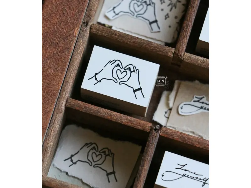 Pre-Order Lin Chia Ning Wooden Rubber Stamp - Heart For You