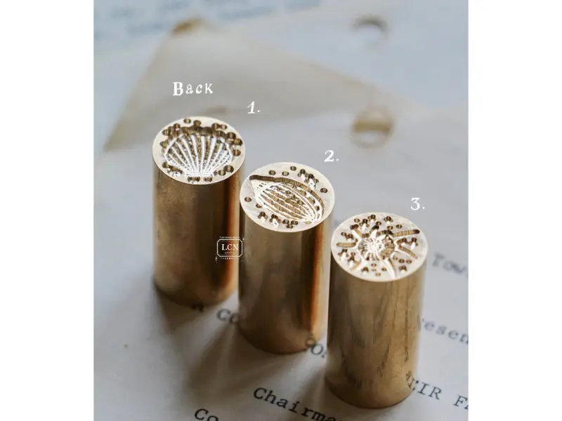 Pre-Order LCN Double-Sided Mini Wax Seal Stamp - Shell