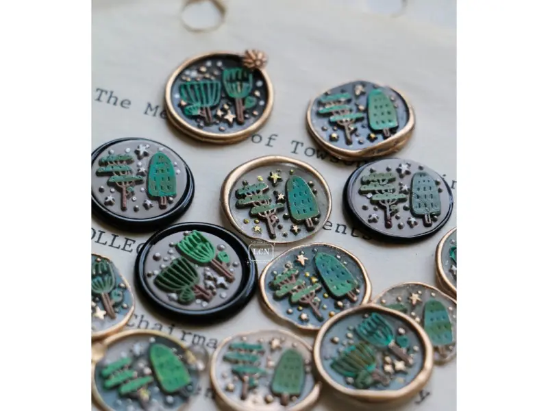 Pre-Order LCN Double-Sided Mini Wax Seal Stamp - Tree
