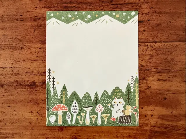 Renkonsha Shironeko Letter Set – Mushroom Hunting