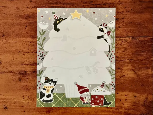 Renkonsha Shironeko Letter Set – Cats’ Christmas