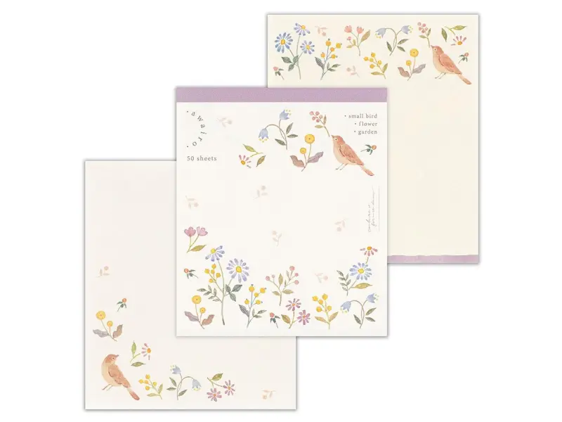 NB Co. Awairo Memo Pad – Swaying Flowers
