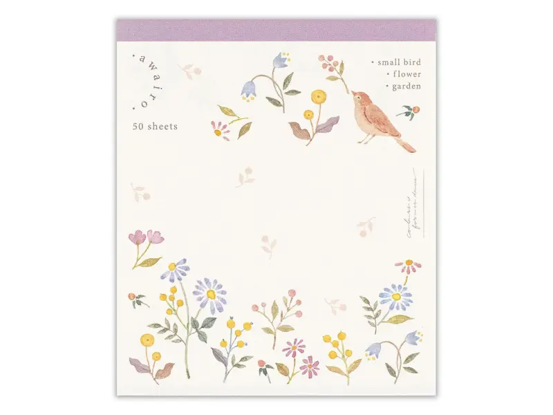 NB Co. Awairo Memo Pad – Swaying Flowers