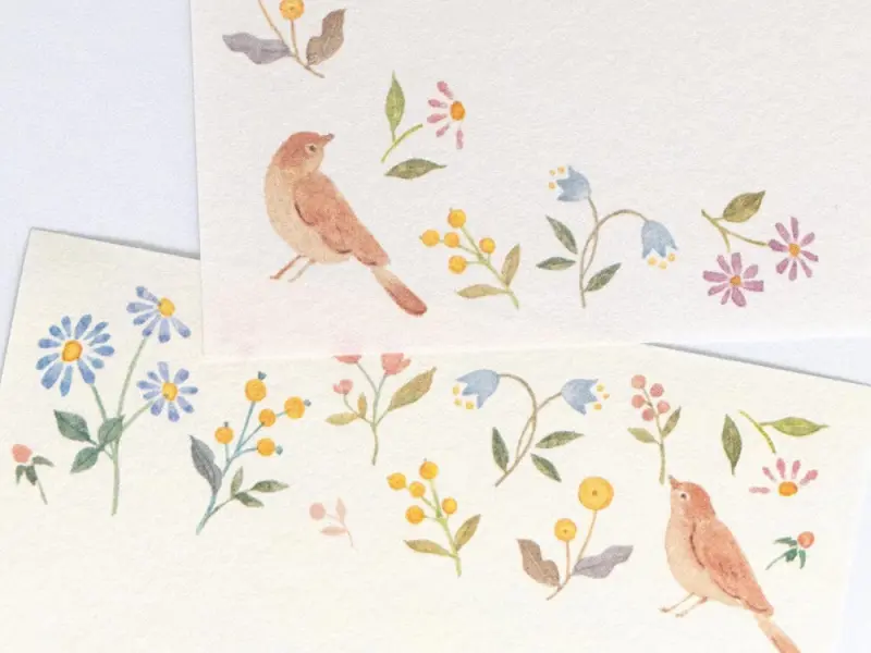 NB Co. Awairo Memo Pad – Swaying Flowers