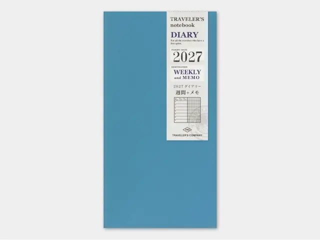 Pre-Order 2027 Weekly + Memo Diary - Traveler's Notebook Refill Set (Regular Size)