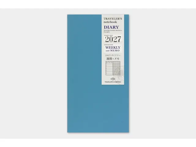 2027 Weekly + Memo Diary - Traveler's Notebook Refill Set (Regular Size)