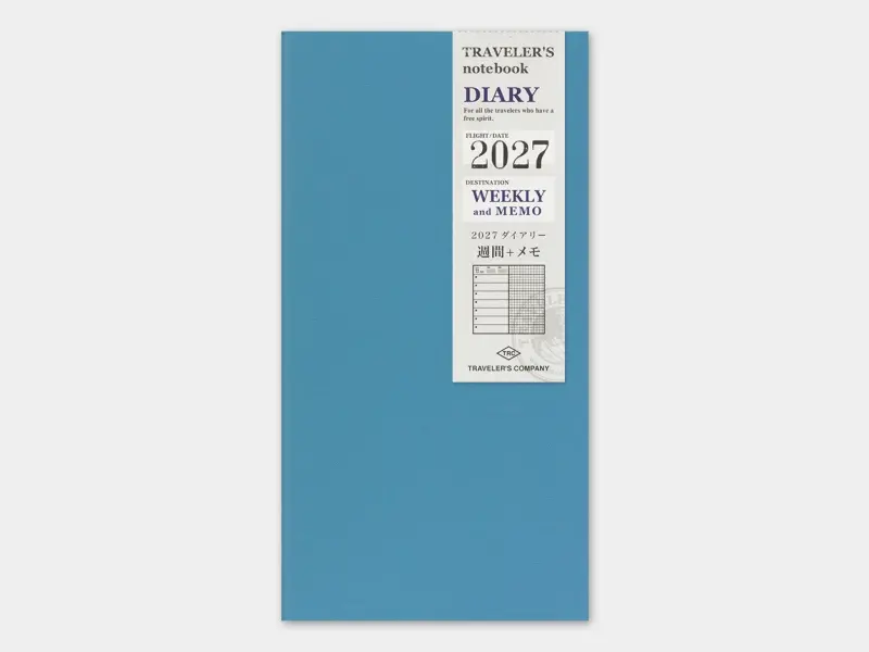 Pre-Order 2027 Weekly + Memo Diary - Traveler's Notebook Refill Set (Regular Size)