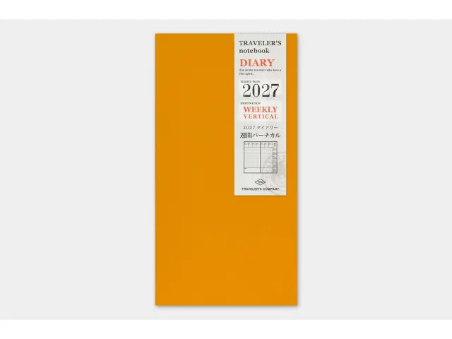 2027 Weekly Vertical Diary - Traveler's Notebook Refill Set (Regular Size)