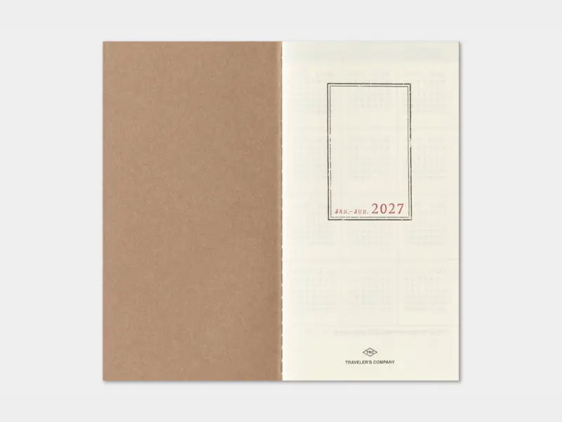 Pre-Order 2027 Weekly Vertical Diary - Traveler's Notebook Refill Set (Regular Size)