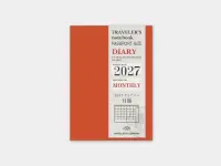 Pre-Order 2027 Monthly Diary - Traveler's Notebook Refill (Passport Size)