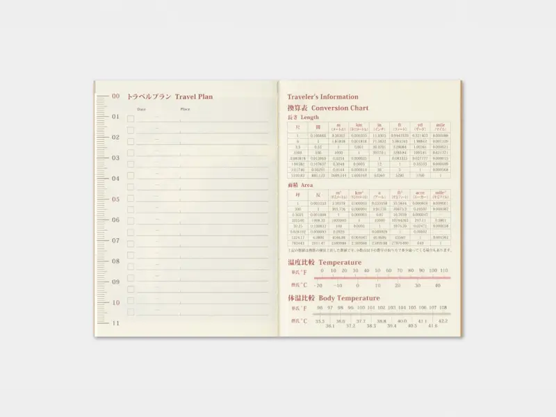 Pre-Order 2027 Monthly Diary - Traveler's Notebook Refill (Passport Size)