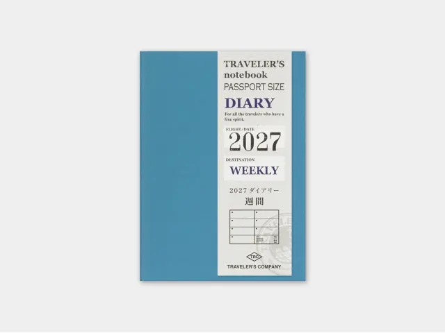 Pre-Order 2027 Weekly Diary - Traveler's Notebook Refill Set (Passport Size)
