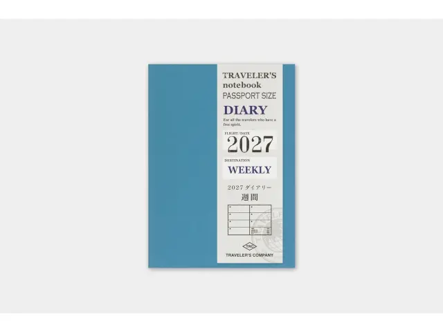 2027 Weekly Diary - Traveler's Notebook Refill Set (Passport Size)