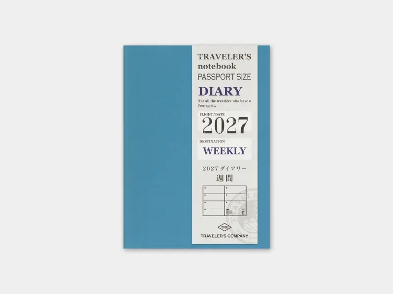 Pre-Order 2027 Weekly Diary - Traveler's Notebook Refill Set (Passport Size)