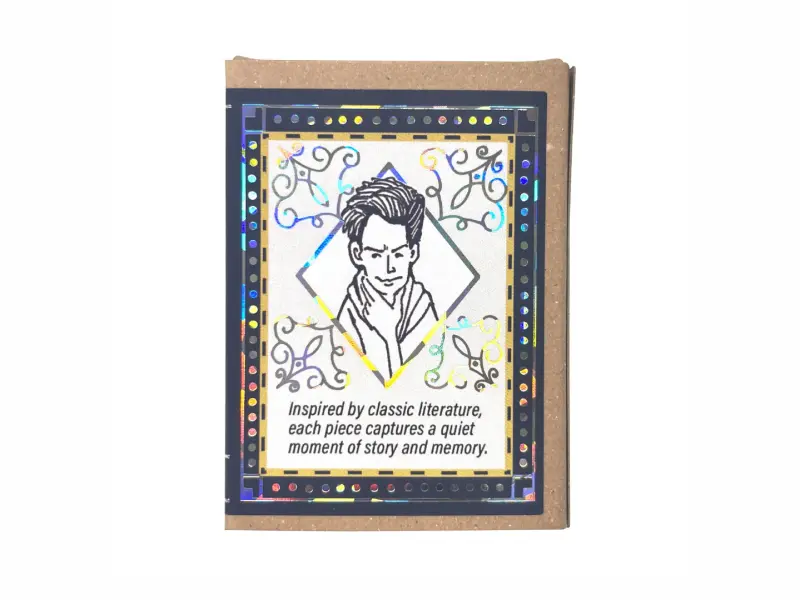 Shinzi Katoh Sparkling Flake Stickers - Osamu Dazai & Ryūnosuke Akutagawa
