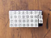 Pre-Order 36 SUBLO Circled Number Stamp Set - 1 to 31