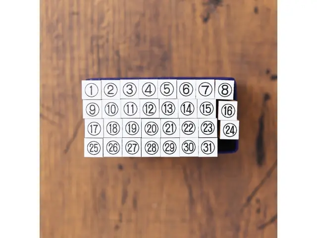 Pre-Order 36 SUBLO Circled Number Stamp Set - 1 to 31