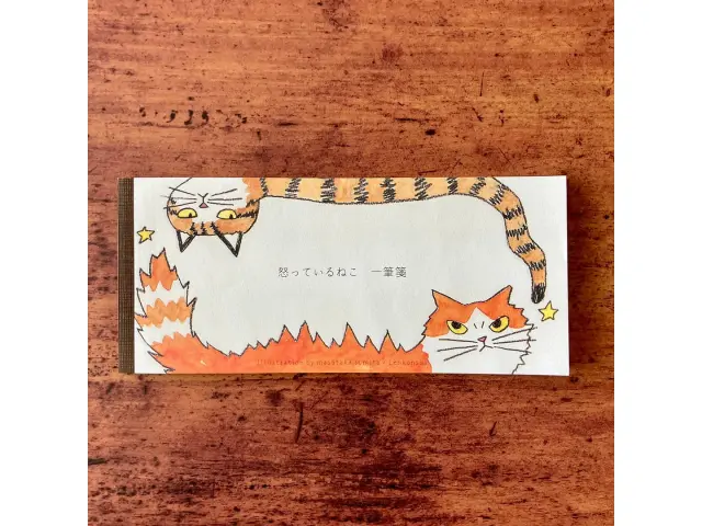 Renkonsha Angry Cat Writing Paper