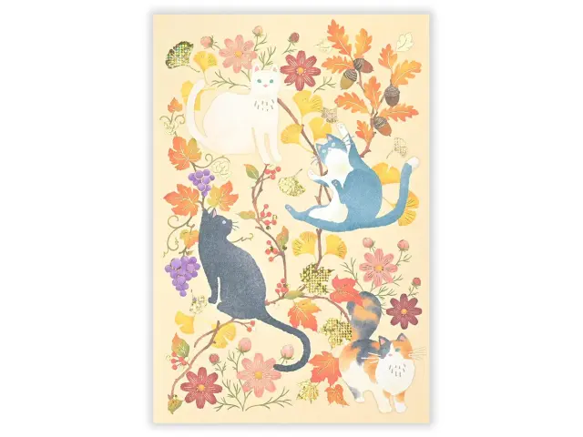 NB Co. Postcard - Harvest Cats