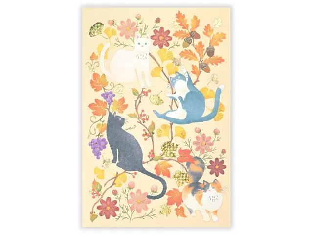 NB Co. Postcard - Harvest Cats