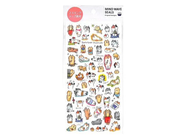 Mindwave Sticker Sheet Gorogoro Nyansuke - Everyday Life