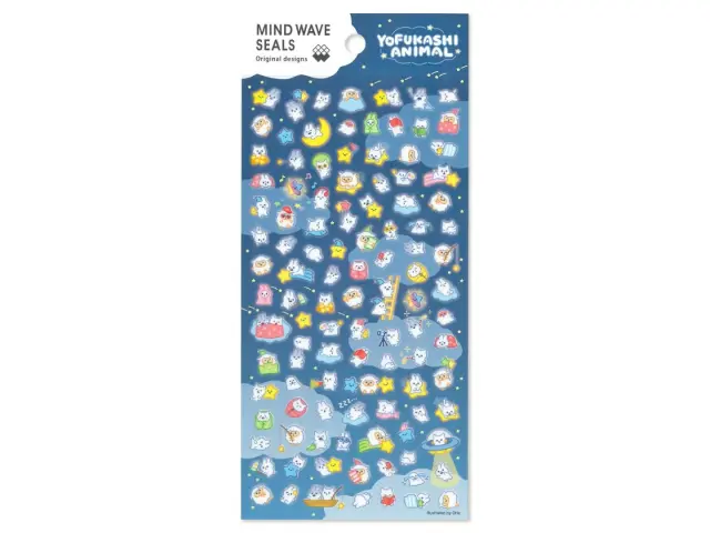 Mindwave Clear Stickers - Late Night Animals