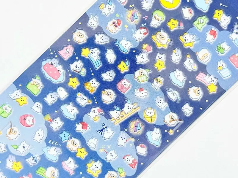 Mindwave Clear Stickers - Late Night Animals
