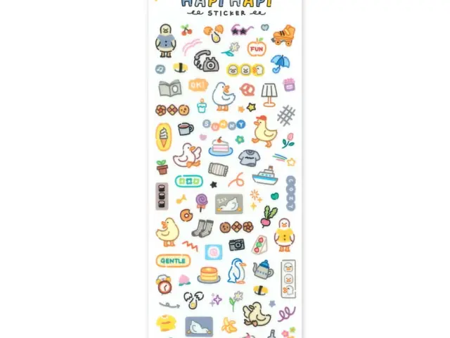 Mindwave Raised Resin Stickers Hapi Hapi - Duck
