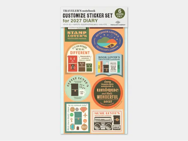 Pre-Order 2027 Traveler's Company Customized Sticker Set