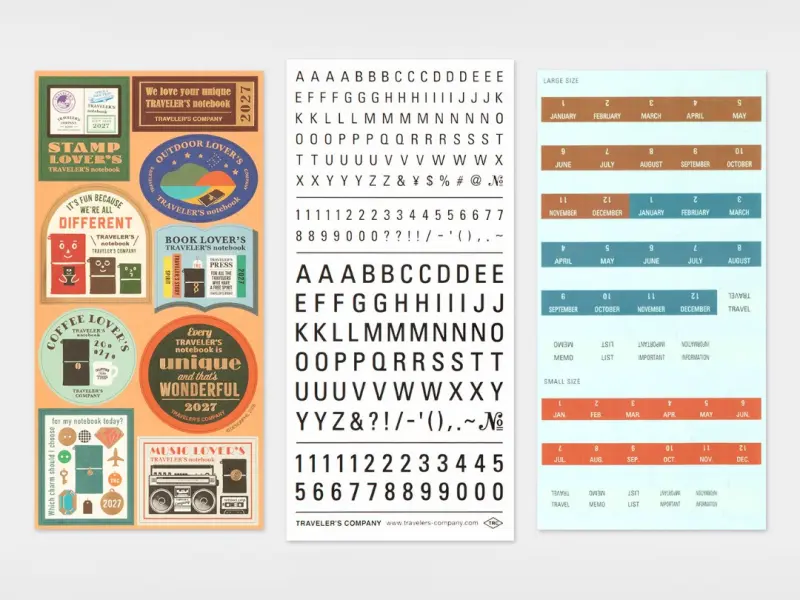 Pre-Order 2027 Traveler's Company Customized Sticker Set