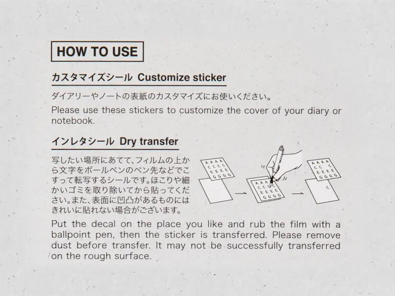 Pre-Order 2027 Traveler's Company Customized Sticker Set