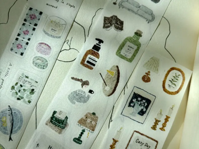 Pion Kiss-Cut Washi Tape - Cozy Mood