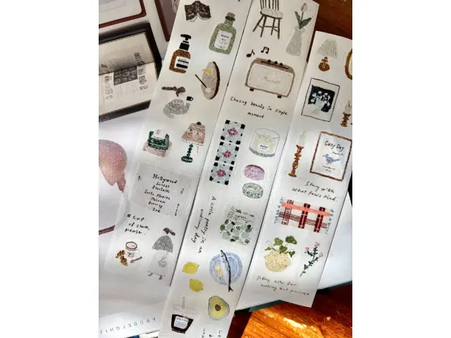 Pion Kiss-Cut Washi Tape - Cozy Mood