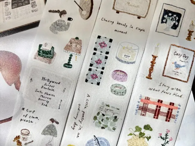 Pion Kiss-Cut Washi Tape - Cozy Mood