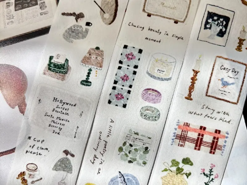 Pion Kiss-Cut Washi Tape - Cozy Mood