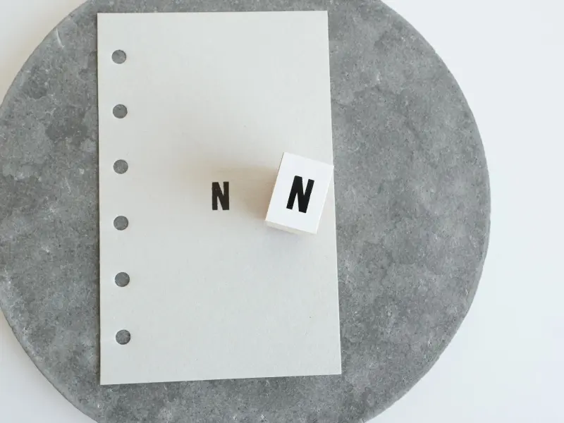 Yohaku Rubber Stamp S-149 - Letter N