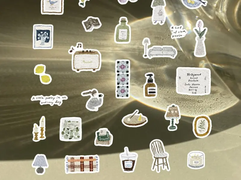 Pion Kiss-Cut Washi Tape - Cozy Mood
