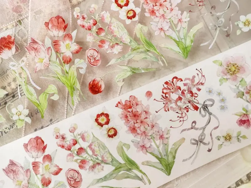 Baicangjia Studio Die-Cut Tape - Scarlet Dream