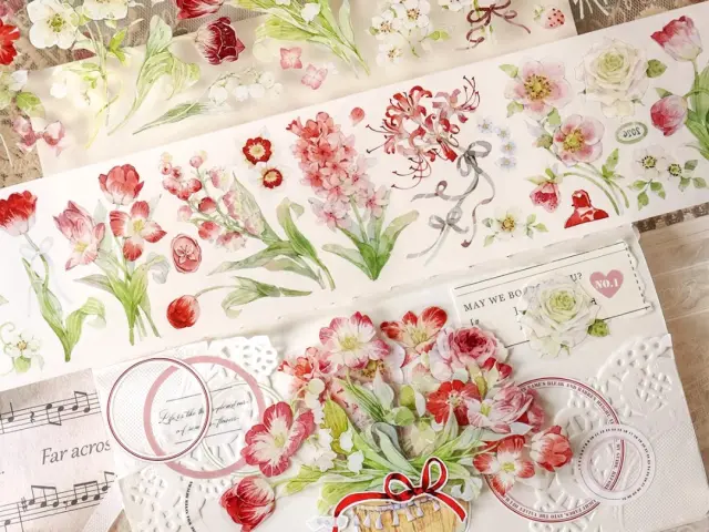 Baicangjia Studio Die-Cut Tape - Scarlet Dream