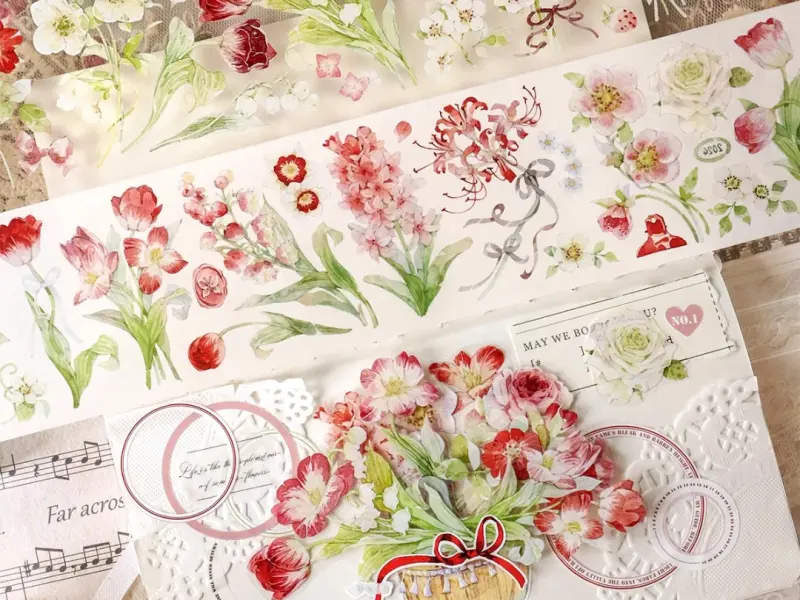 Baicangjia Studio Die-Cut Tape - Scarlet Dream