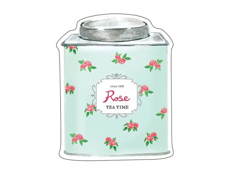 Furukawa Paper Die Cut Tea Time Mini Letter - Rose