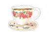 Furukawa Paper Die Cut Tea Time Mini Letter - Rose