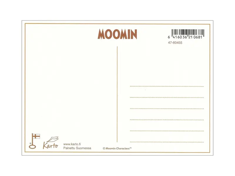 Moomin Postcard Moomintroll In Kitchen Yellow