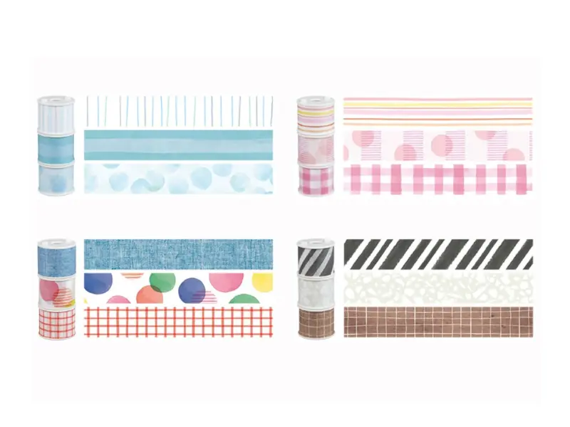 Kokuyo | Bobbin Washi Tape Set of 3 - Natural